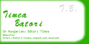 timea batori business card